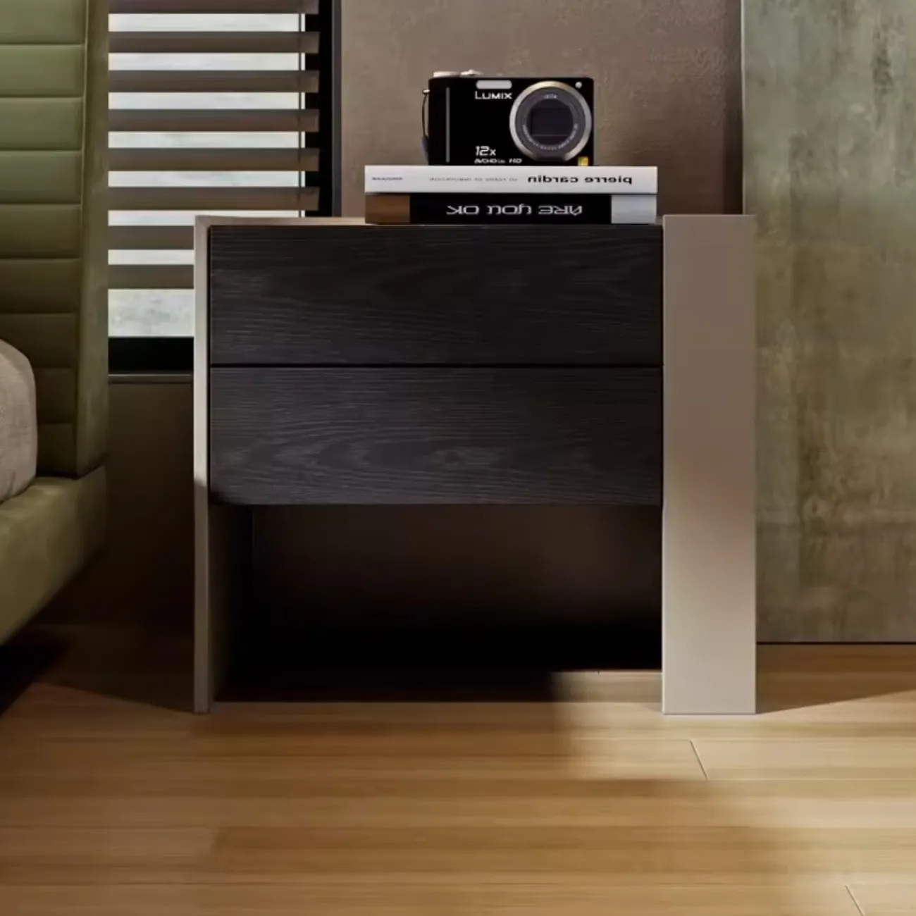 Дизайнерская прикроватная тумбочка из массива дерева KBOOS 35783-29