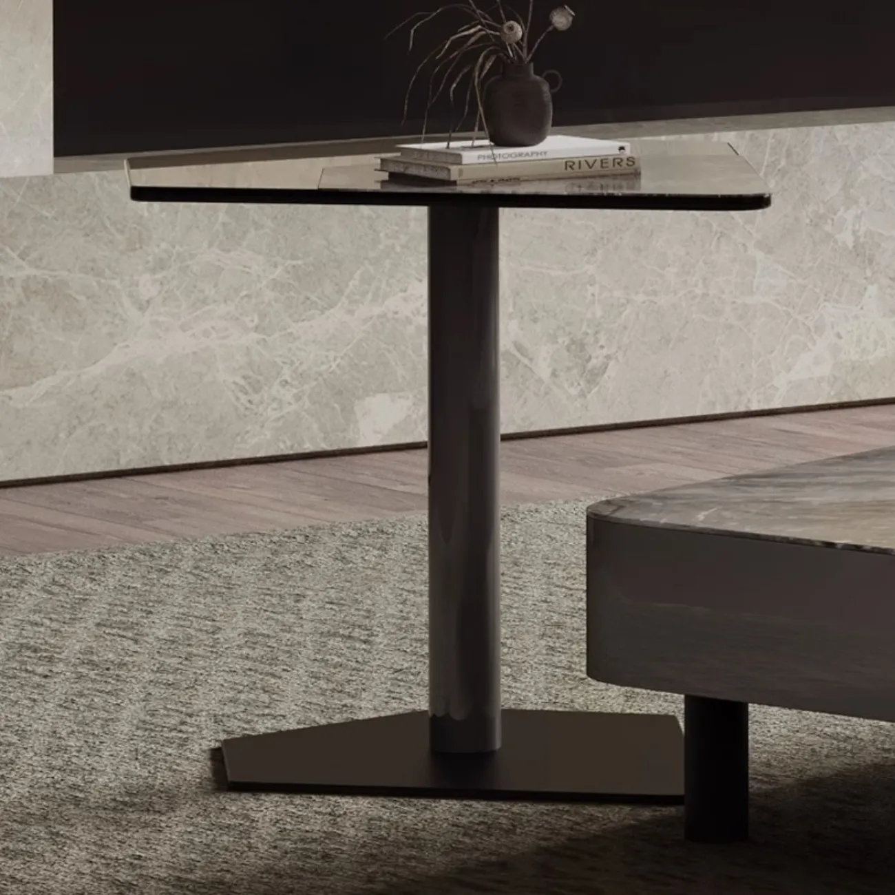 Роскошный журнальный столик особой формы из каменной плиты KBOOS 35784-29 Роскошный журнальный столик особой формы из каменной плиты KBOOS 35784-29