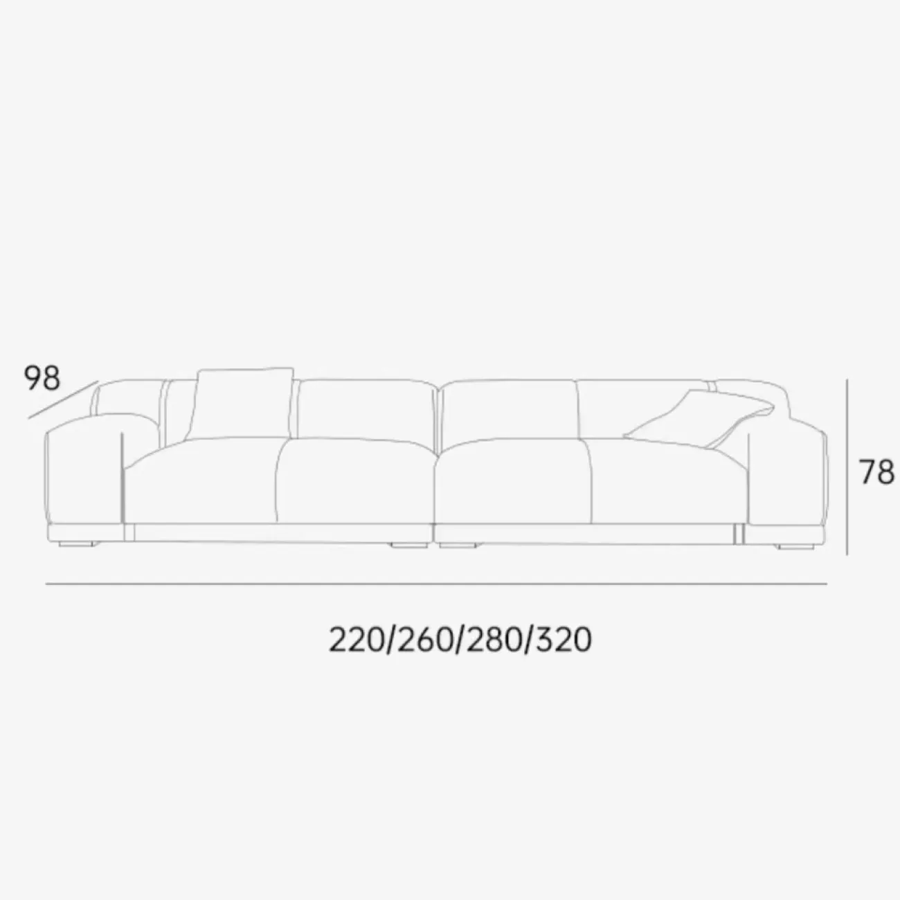 Прямой тканевый диван в стиле Ваби-саби KBOOS 35787-29 Прямой тканевый диван в стиле Ваби-саби KBOOS 35787-29