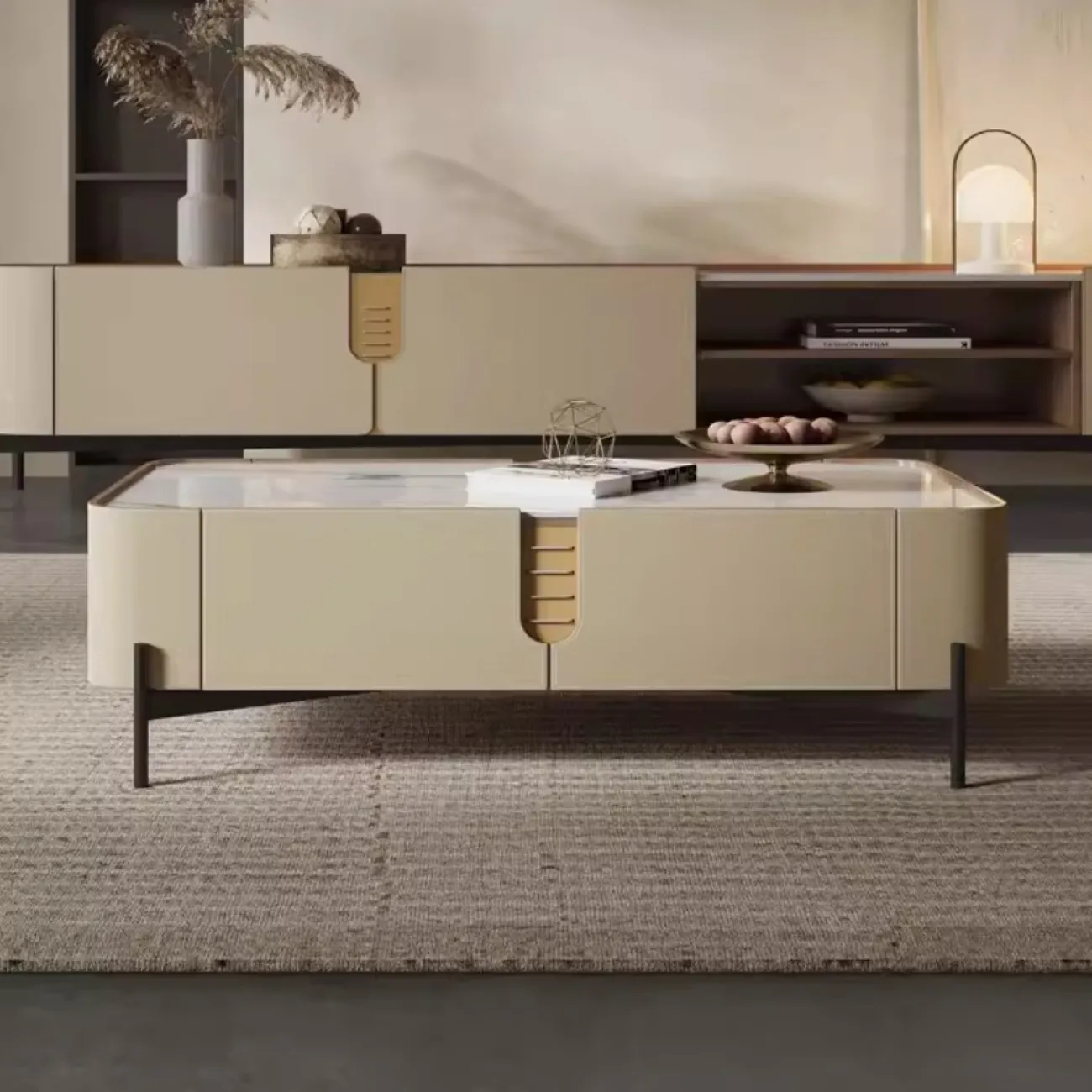 Роскошный журнальный столик из седельной кожи KBOOS 35788-29 Роскошный журнальный столик из седельной кожи KBOOS 35788-29