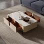 Роскошный журнальный столик из седельной кожи KBOOS 35788-29
