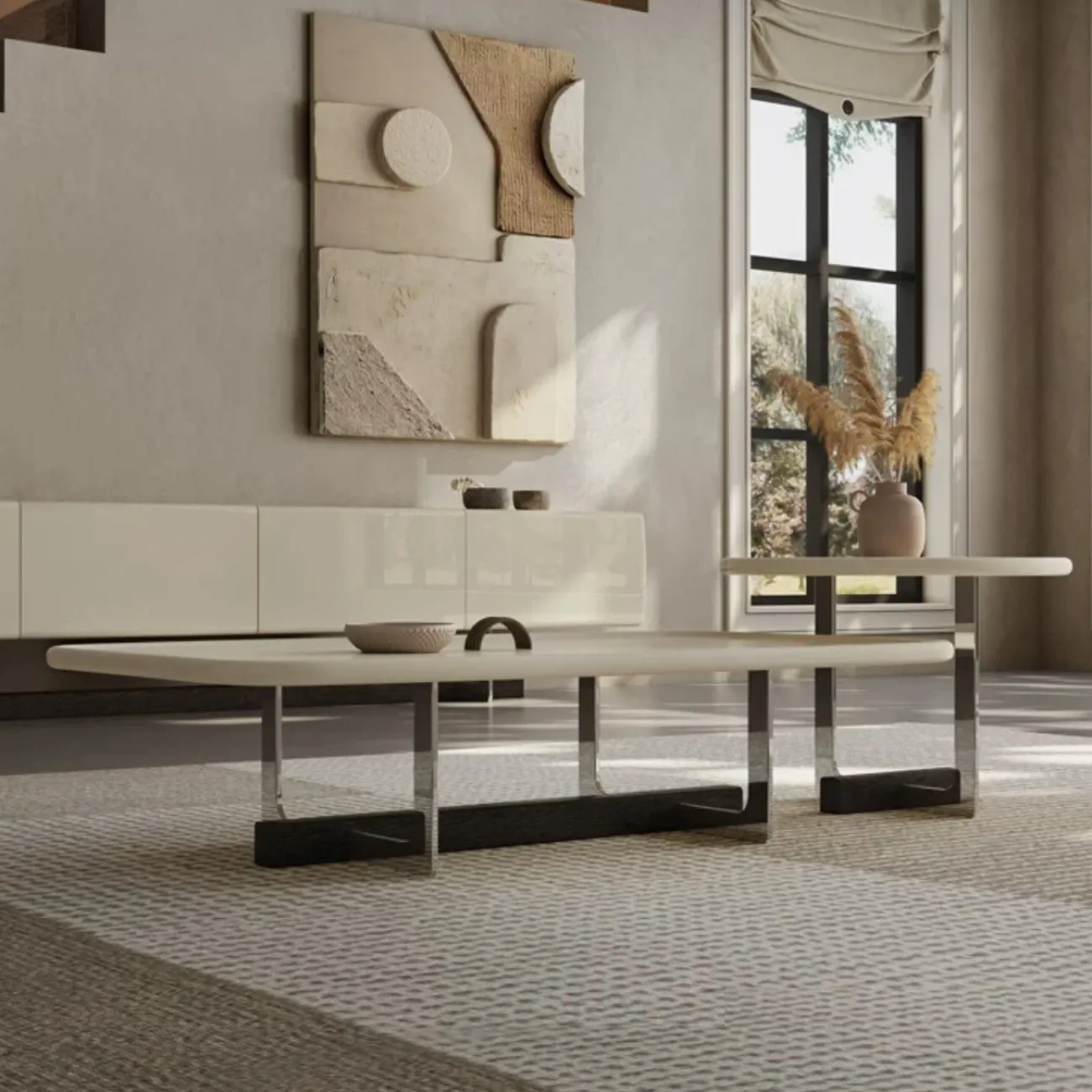 Роскошный журнальный столик в стиле Ваби-саби KBOOS 35789-29 Роскошный журнальный столик в стиле Ваби-саби KBOOS 35789-29