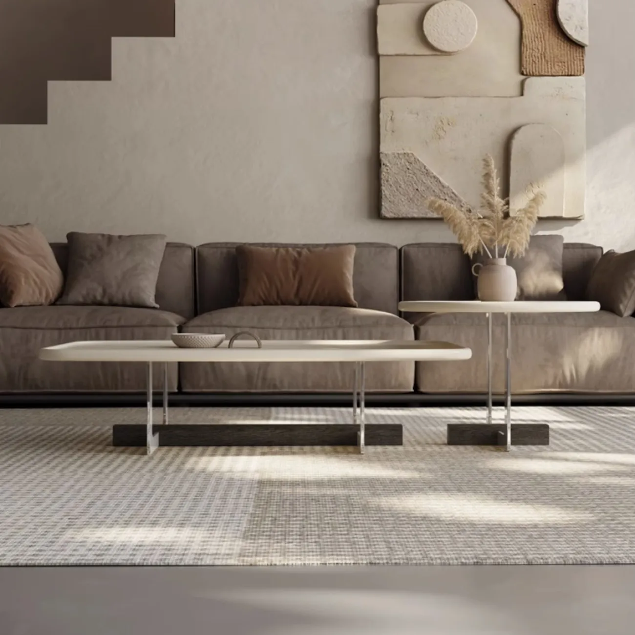 Роскошный журнальный столик в стиле Ваби-саби KBOOS 35789-29 Роскошный журнальный столик в стиле Ваби-саби KBOOS 35789-29