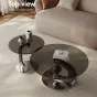 Роскошный стеклянный журнальный столик из ясеня KBOOS 35790-29