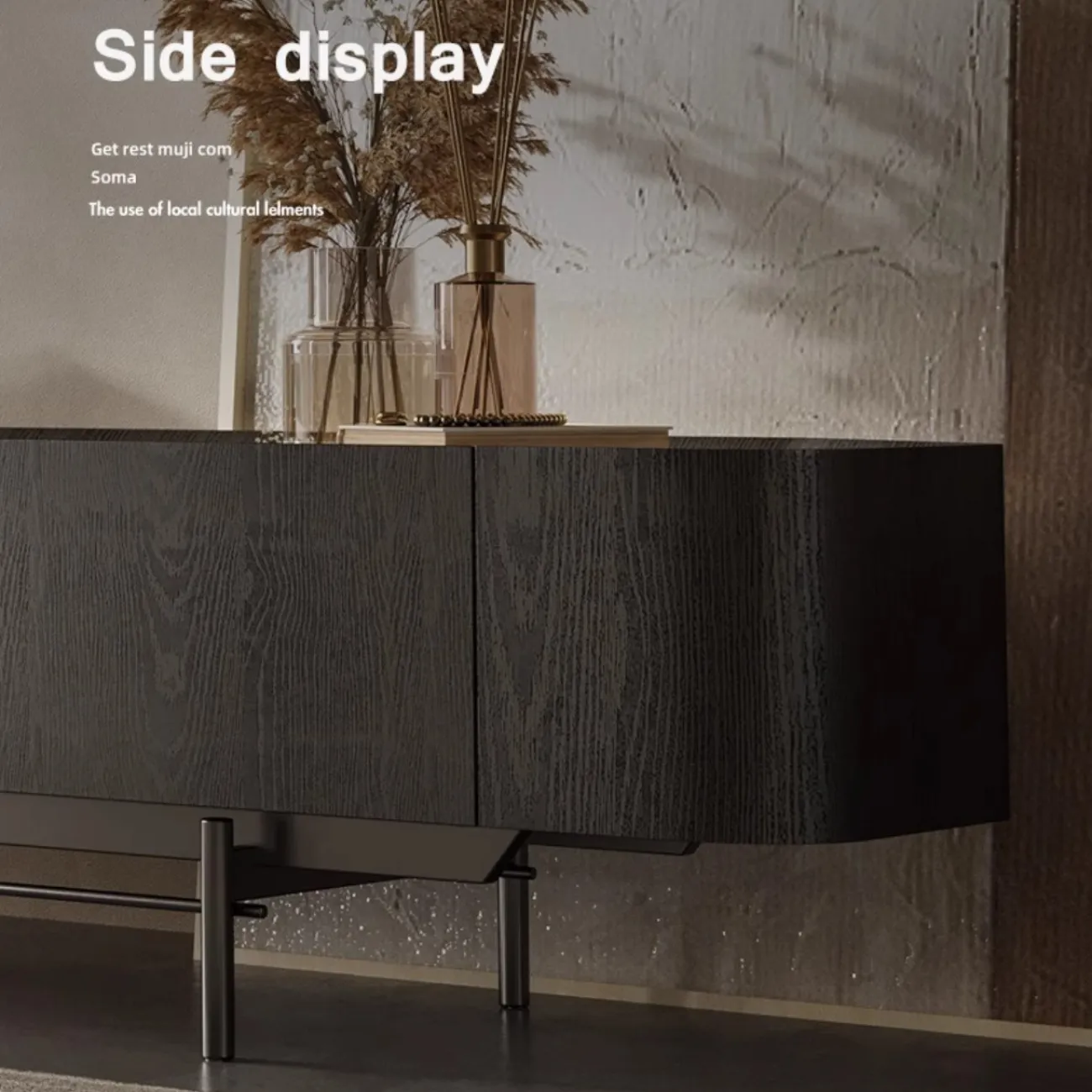 ТВ-шкаф из каменной плиты в стиле Ваби-саби KBOOS 35791-29