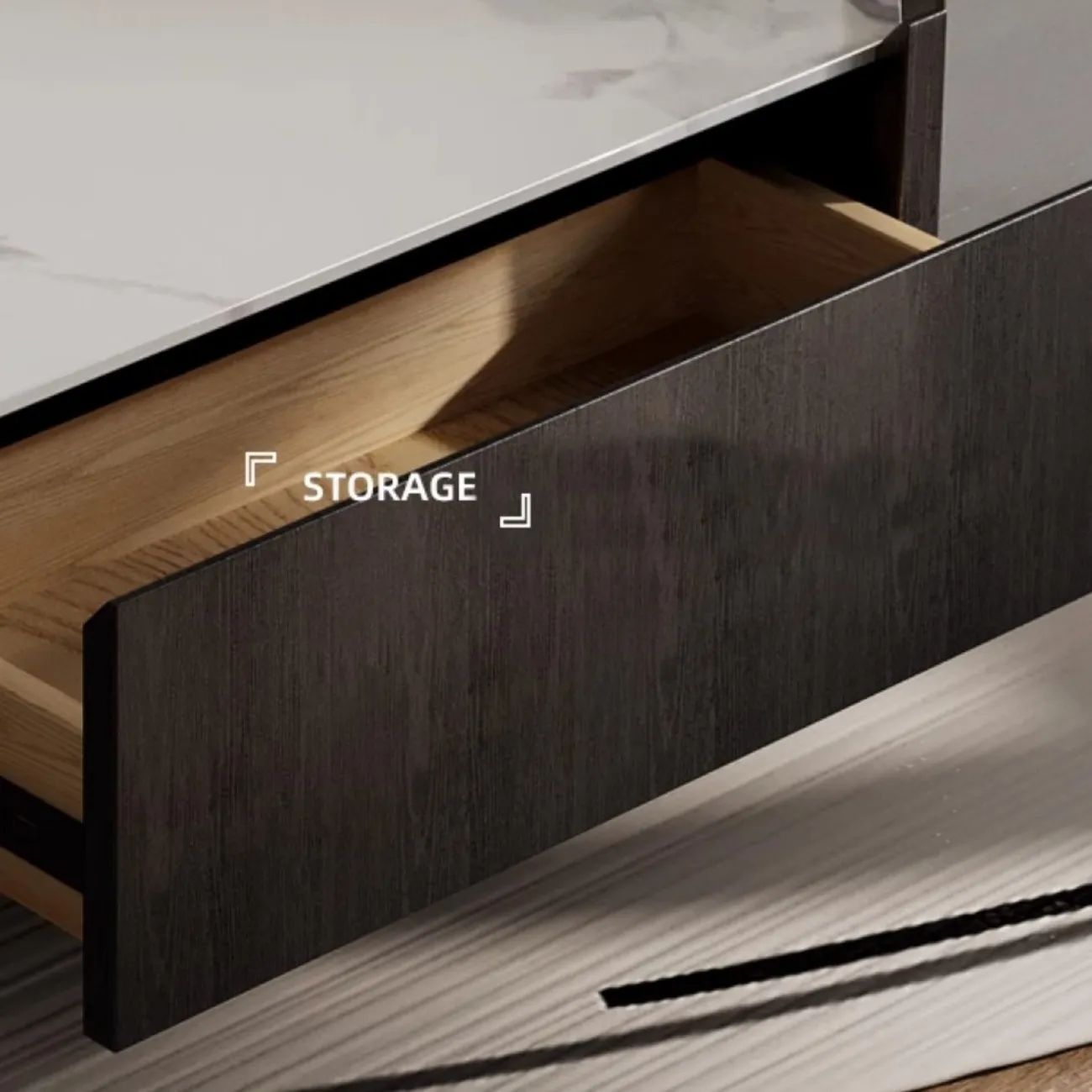 ТВ-шкаф из каменной плиты в стиле Ваби-саби KBOOS 35791-29