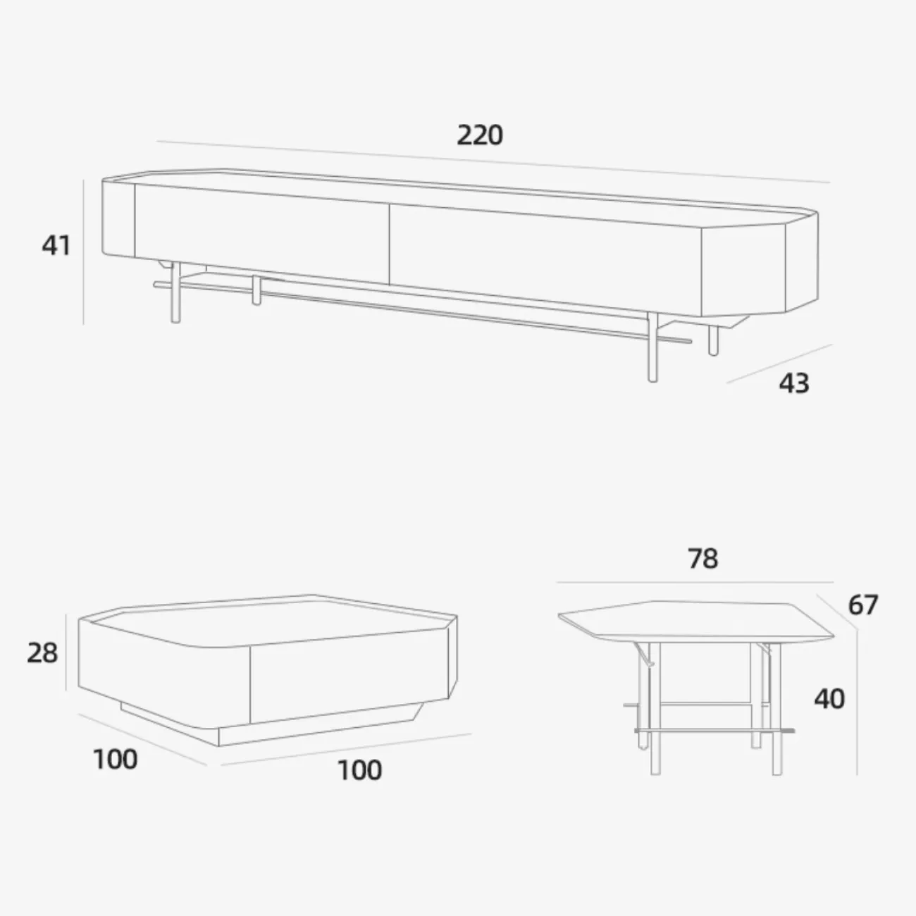 ТВ-шкаф из каменной плиты в стиле Ваби-саби KBOOS 35791-29