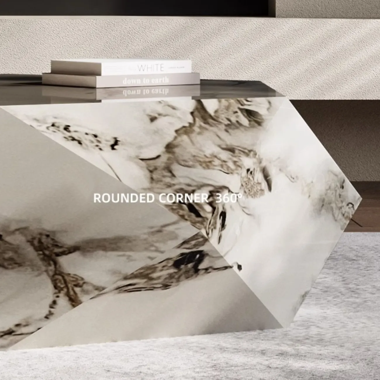 Журнальный столик специальной формы из натурального камня KBOOS 35792-29