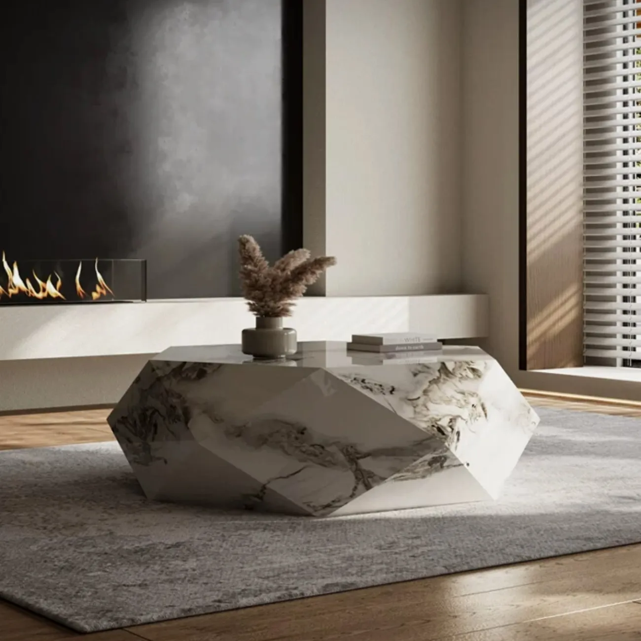 Журнальный столик специальной формы из натурального камня KBOOS 35792-29