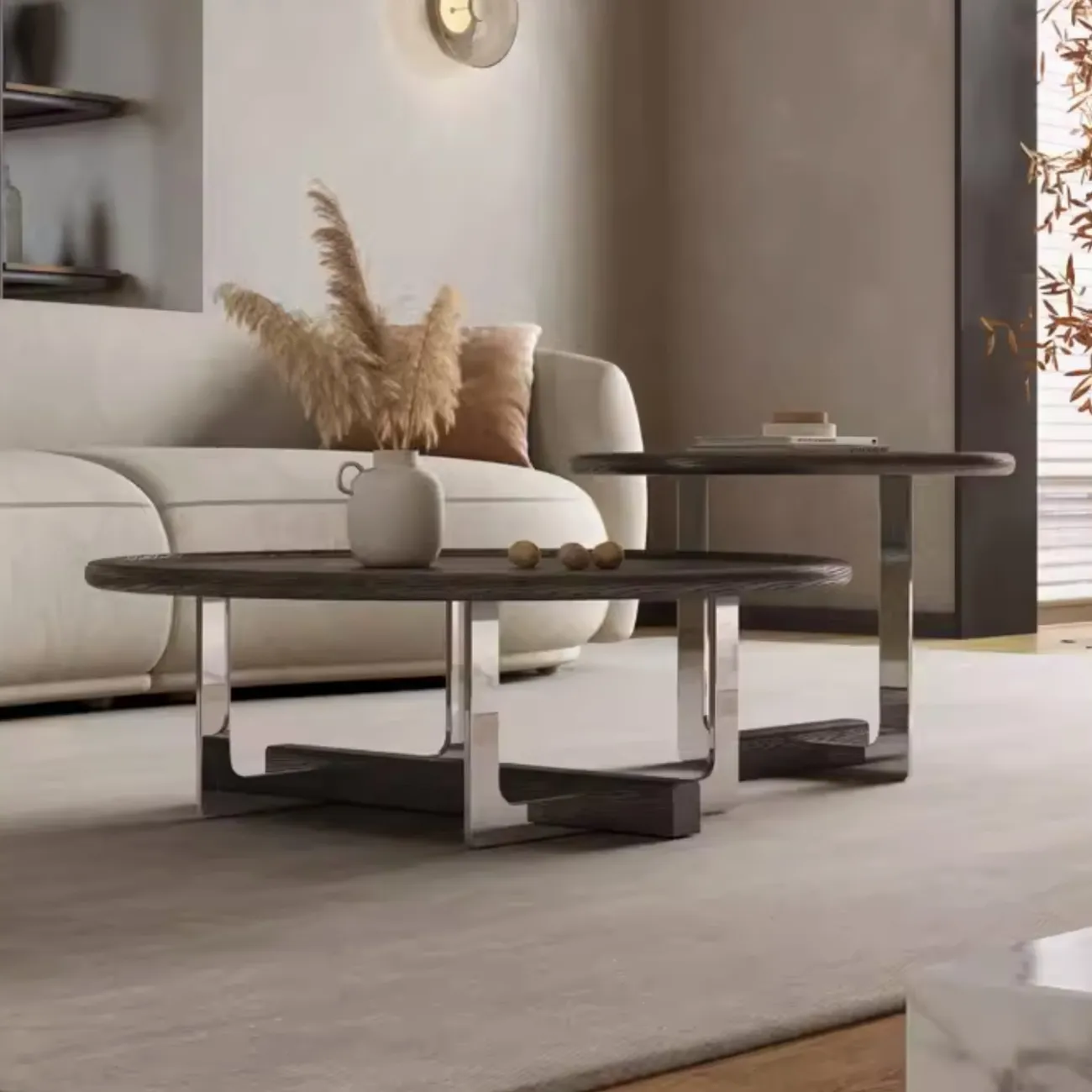 Дизайнерский журнальный столик из массива дерева KBOOS 35794-29