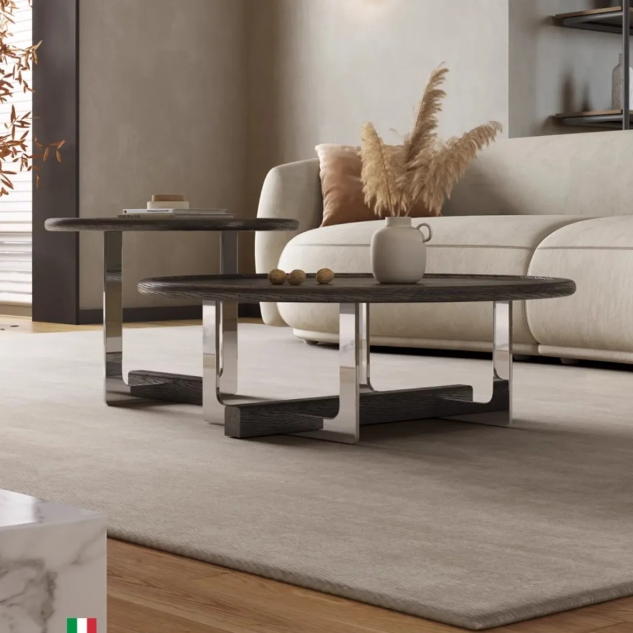 Дизайнерский журнальный столик из массива дерева KBOOS 35794-29