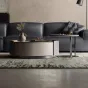 Дизайнерский круглый журнальный столик из каменной плиты KBOOS 35796-29