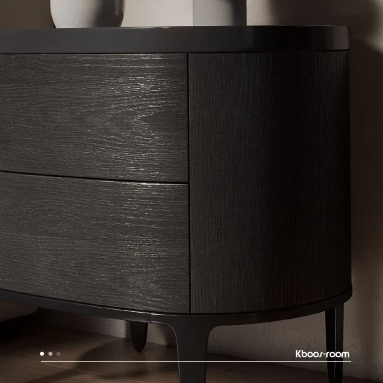 Овальная прикроватная тумбочка для хранения вещей KBOOS 35797-29