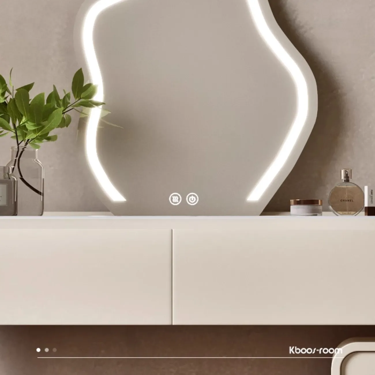 Туалетный столик из массива дерева с умным зеркалом 35800-29