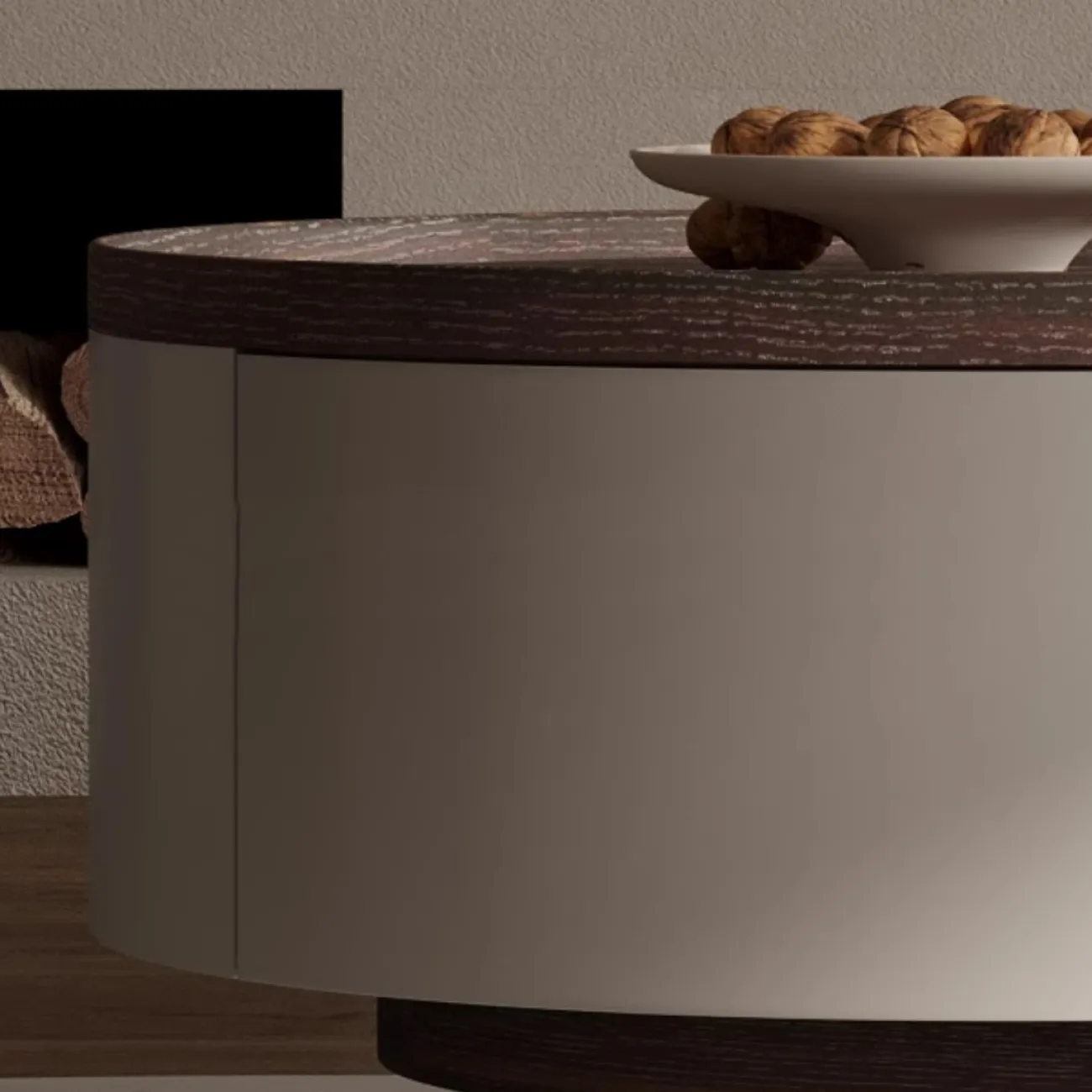 Современный минималистичный журнальный столик из шпона KBOOS 35801-29 Современный минималистичный журнальный столик из шпона KBOOS 35801-29