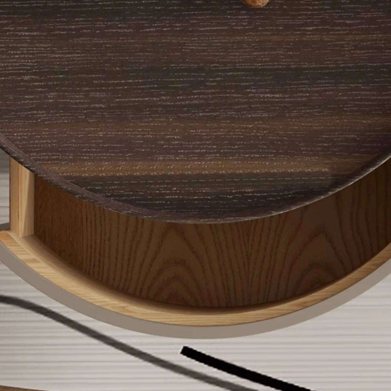 Современный минималистичный журнальный столик из шпона KBOOS 35801-29 Современный минималистичный журнальный столик из шпона KBOOS 35801-29