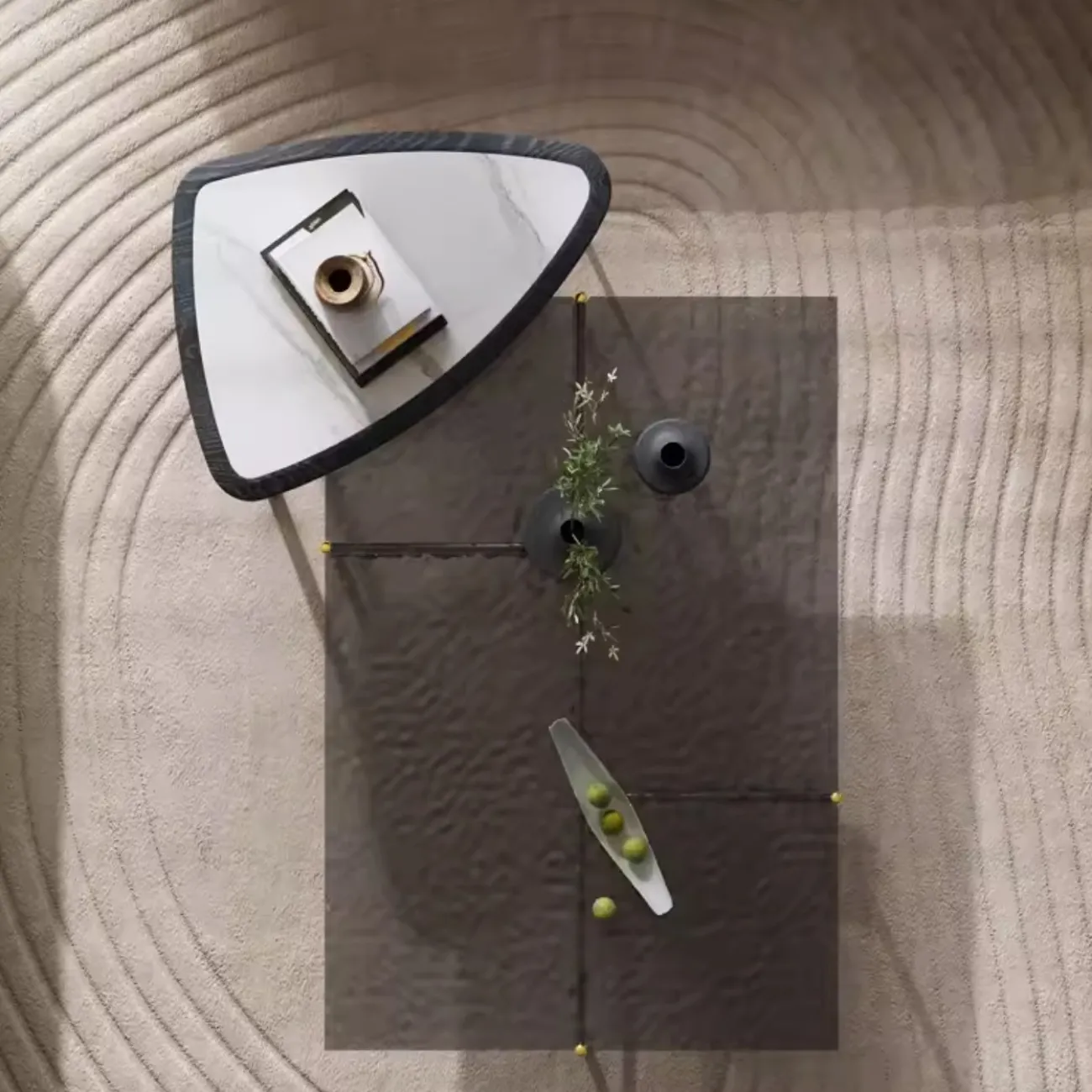 Роскошный журнальный столик из закаленного стекла KBOOS 35804-29 Роскошный журнальный столик из закаленного стекла KBOOS 35804-29