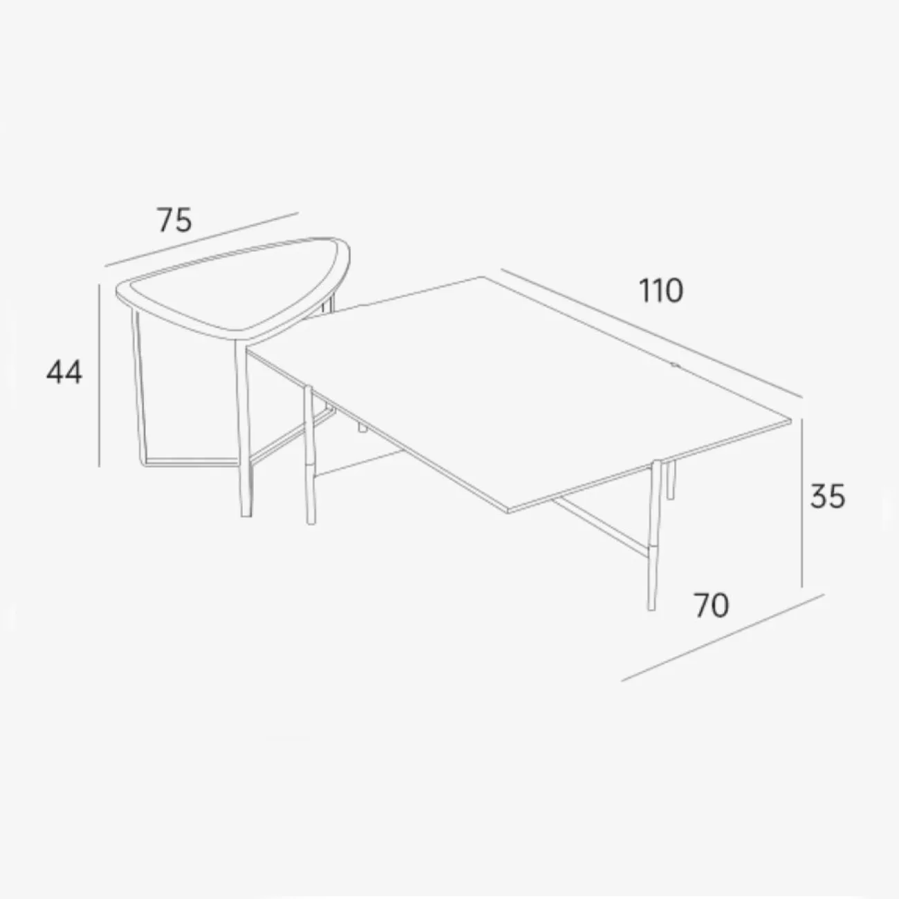 Роскошный журнальный столик из закаленного стекла KBOOS 35804-29 Роскошный журнальный столик из закаленного стекла KBOOS 35804-29