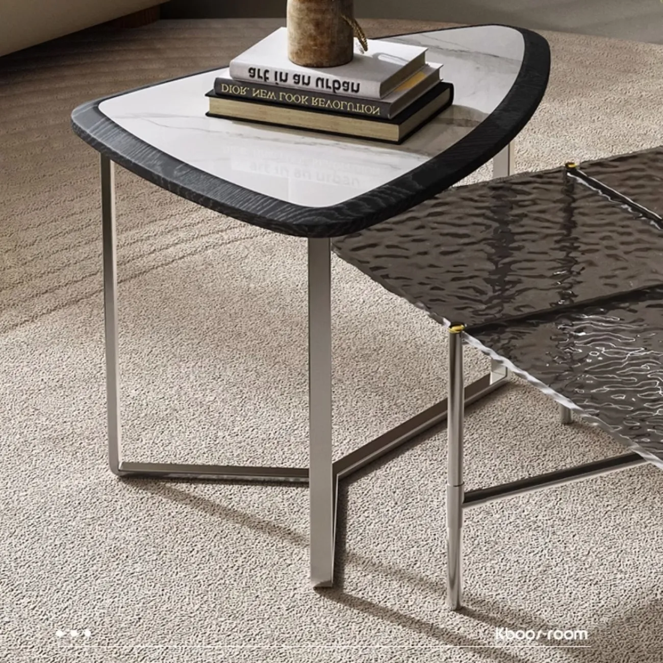 Роскошный журнальный столик из закаленного стекла KBOOS 35804-29 Роскошный журнальный столик из закаленного стекла KBOOS 35804-29