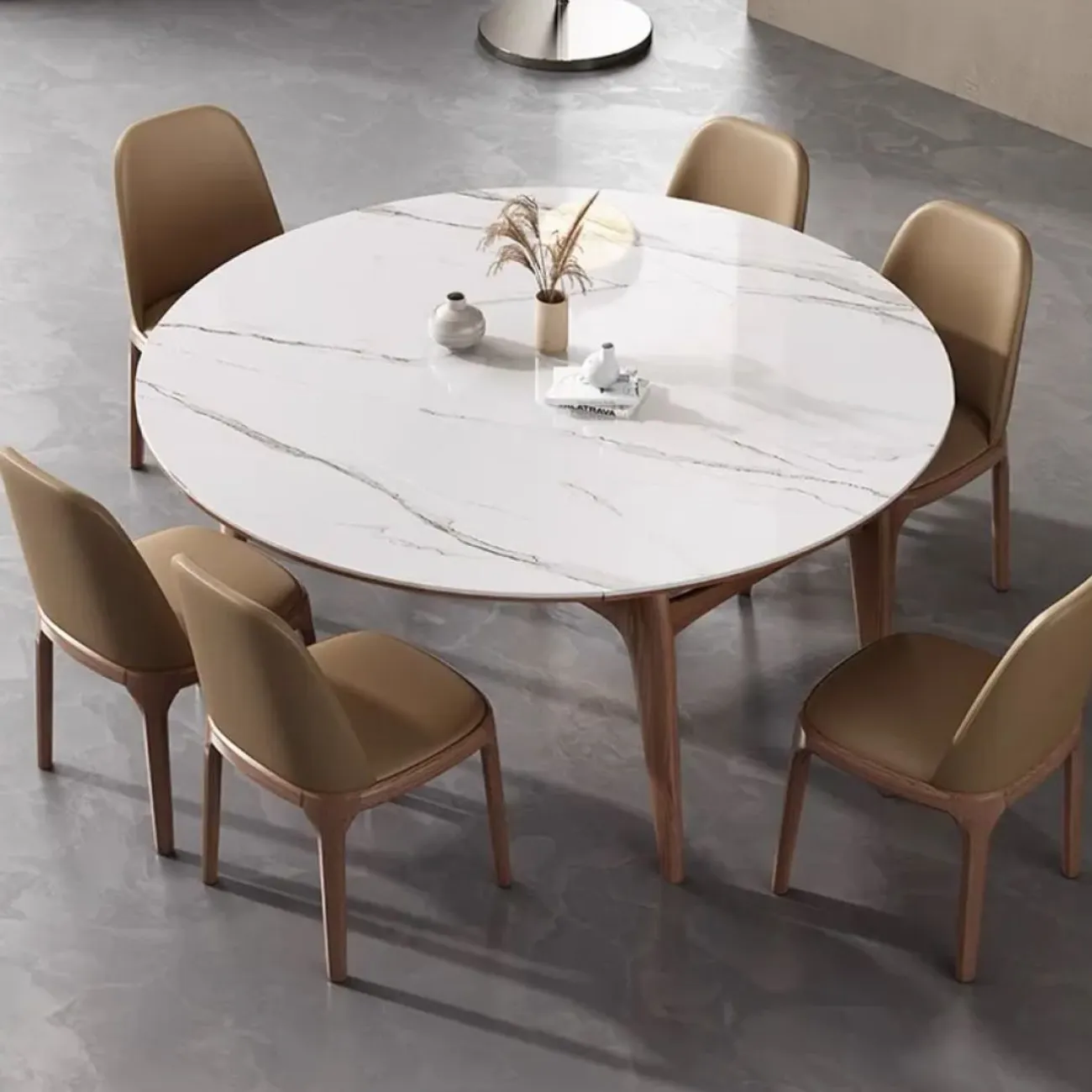 Выдвижной обеденный стол из каменной плиты LanLan 35905-29