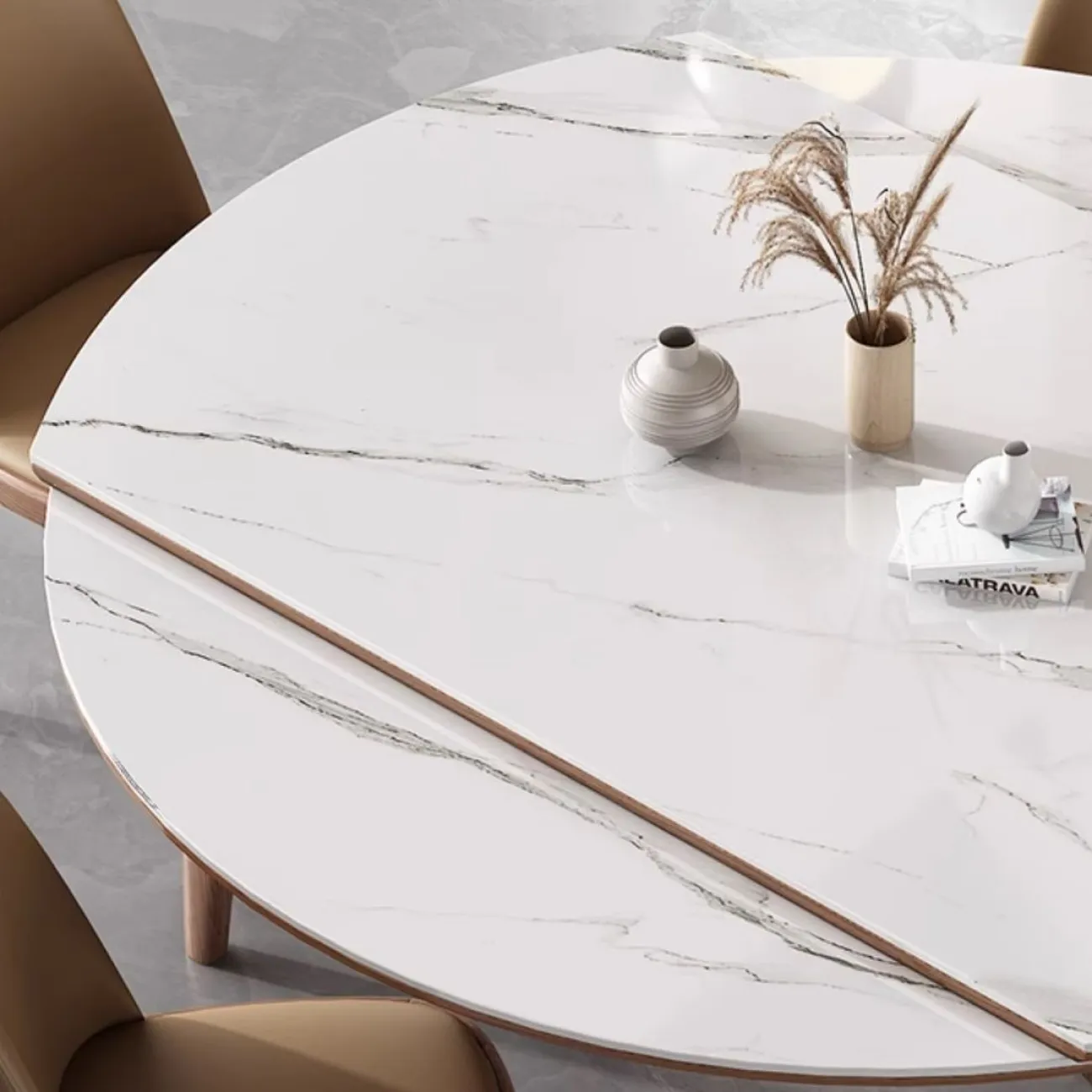 Выдвижной обеденный стол из каменной плиты LanLan 35905-29