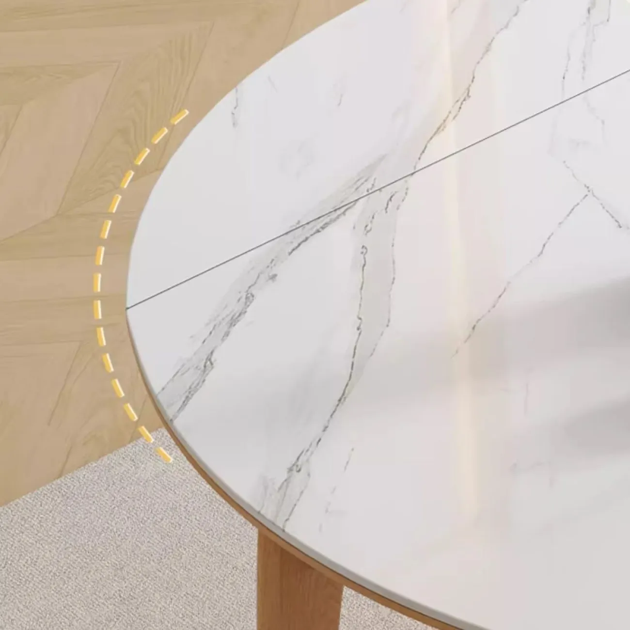 Выдвижной обеденный стол из каменной плиты LanLan 35906-29