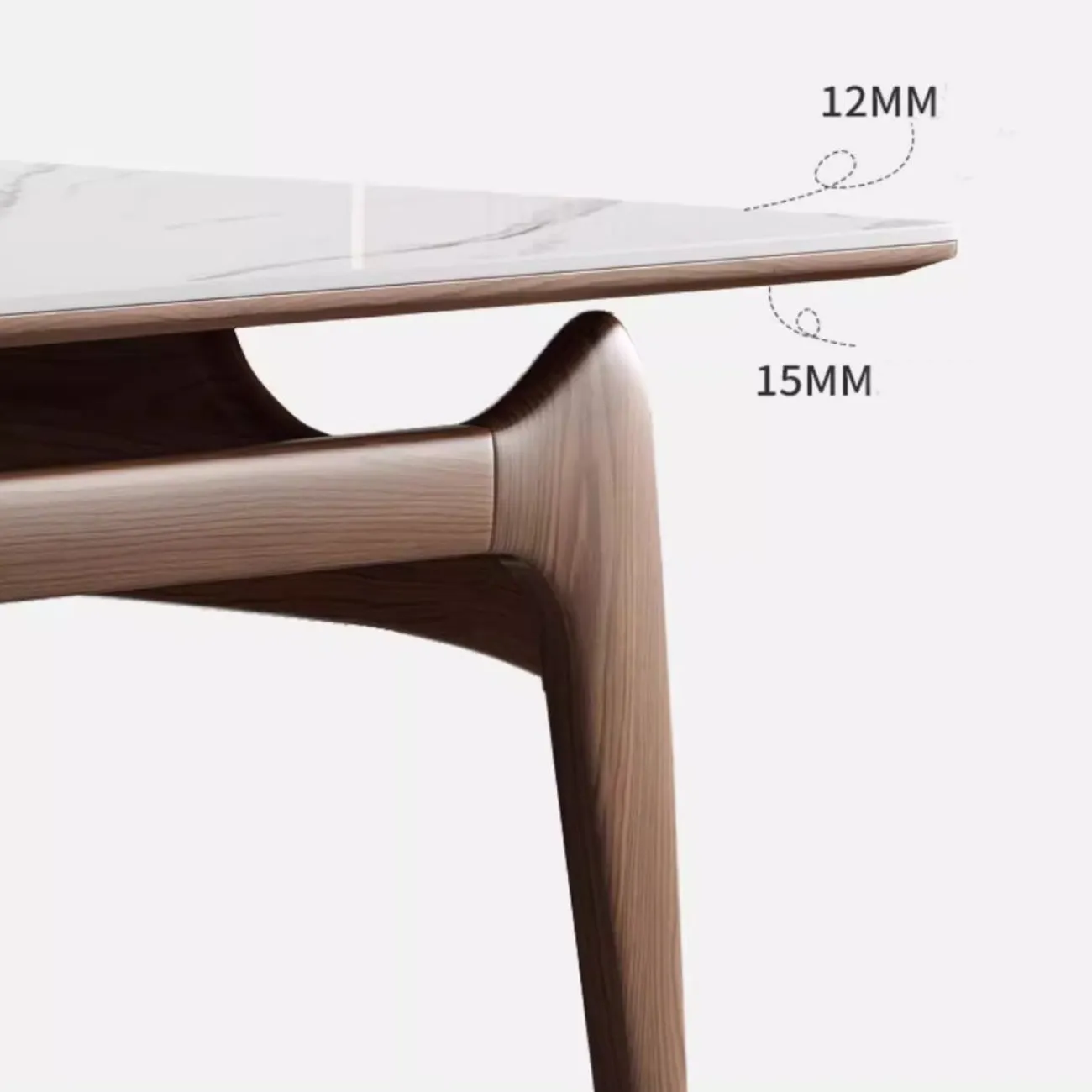 Скандинавский мраморный обеденный стол из массива дерева  LanLan 35907-29