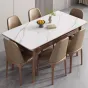 Скандинавский мраморный обеденный стол из массива дерева  LanLan 35907-29