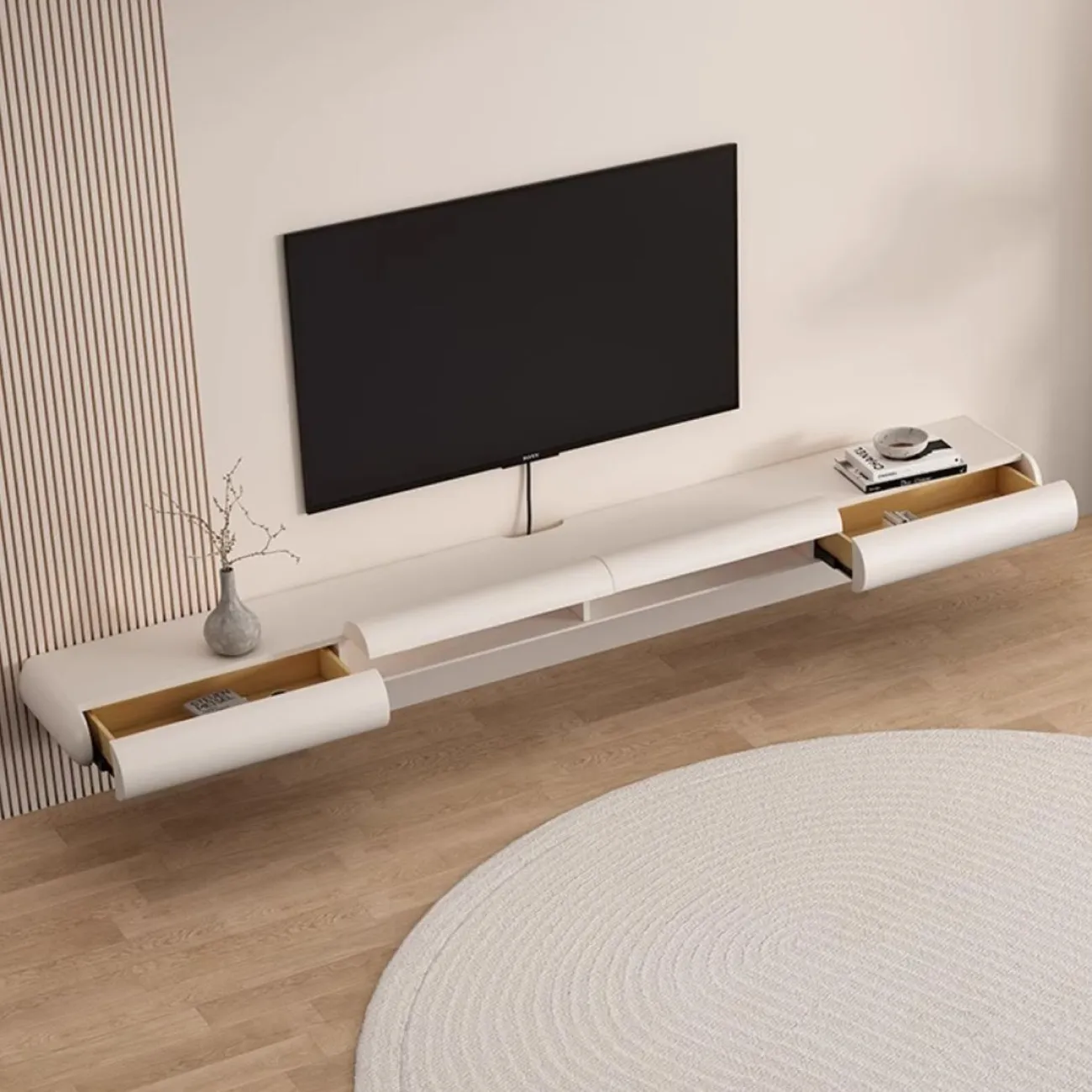 Подвесной ТВ-шкаф из массива дерева LanLan 35909-29