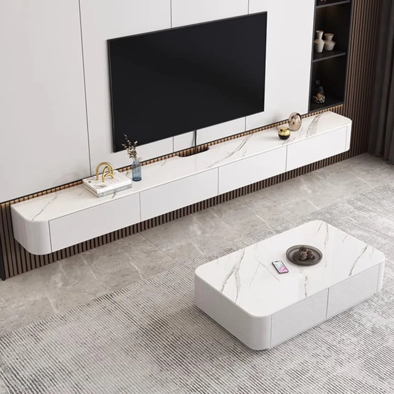 Подвесной ТВ-шкаф из массива дерева LanLan 35910-29