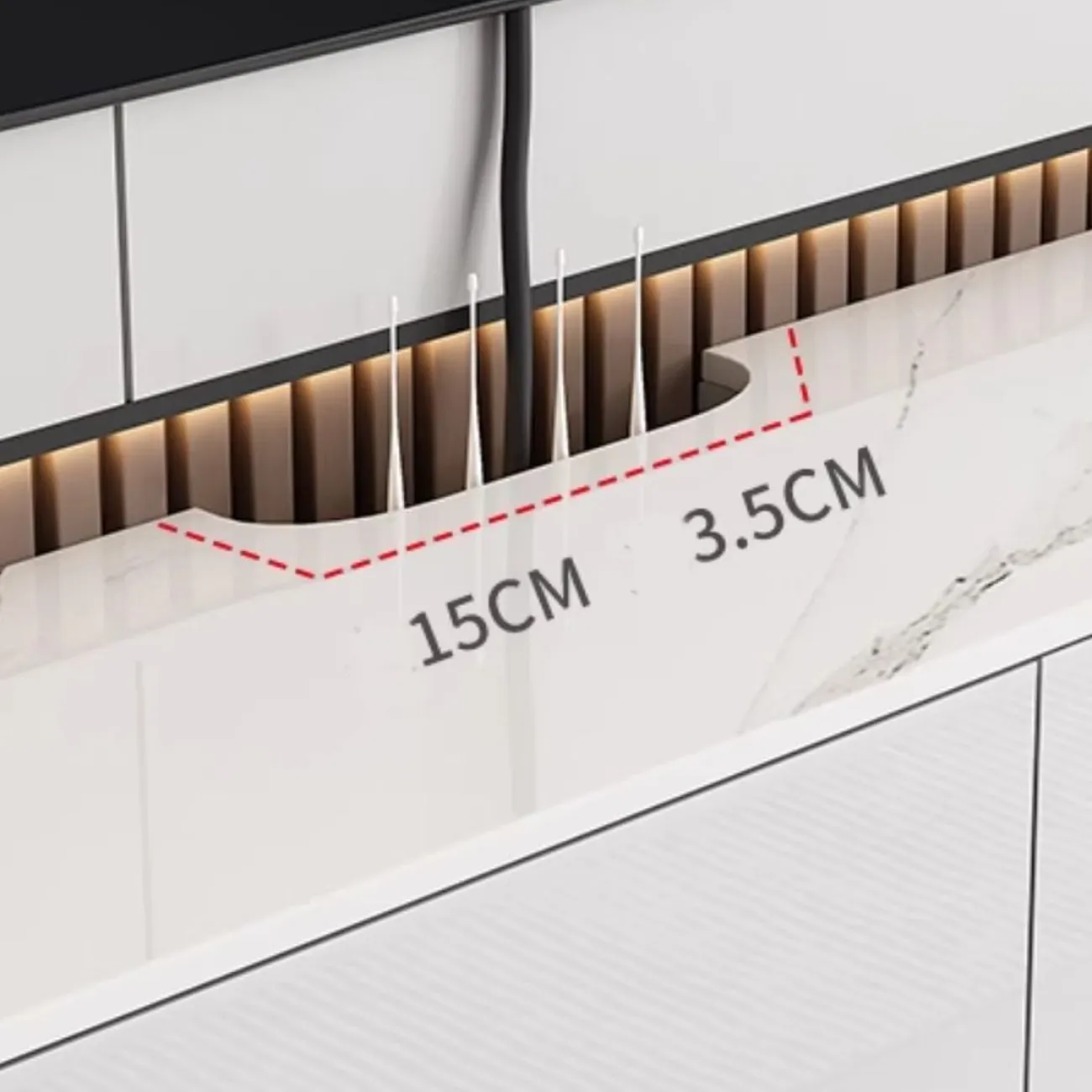 Подвесной ТВ-шкаф из массива дерева LanLan 35910-29