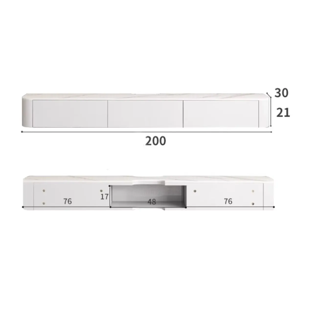 Подвесной ТВ-шкаф из массива дерева LanLan 35910-29