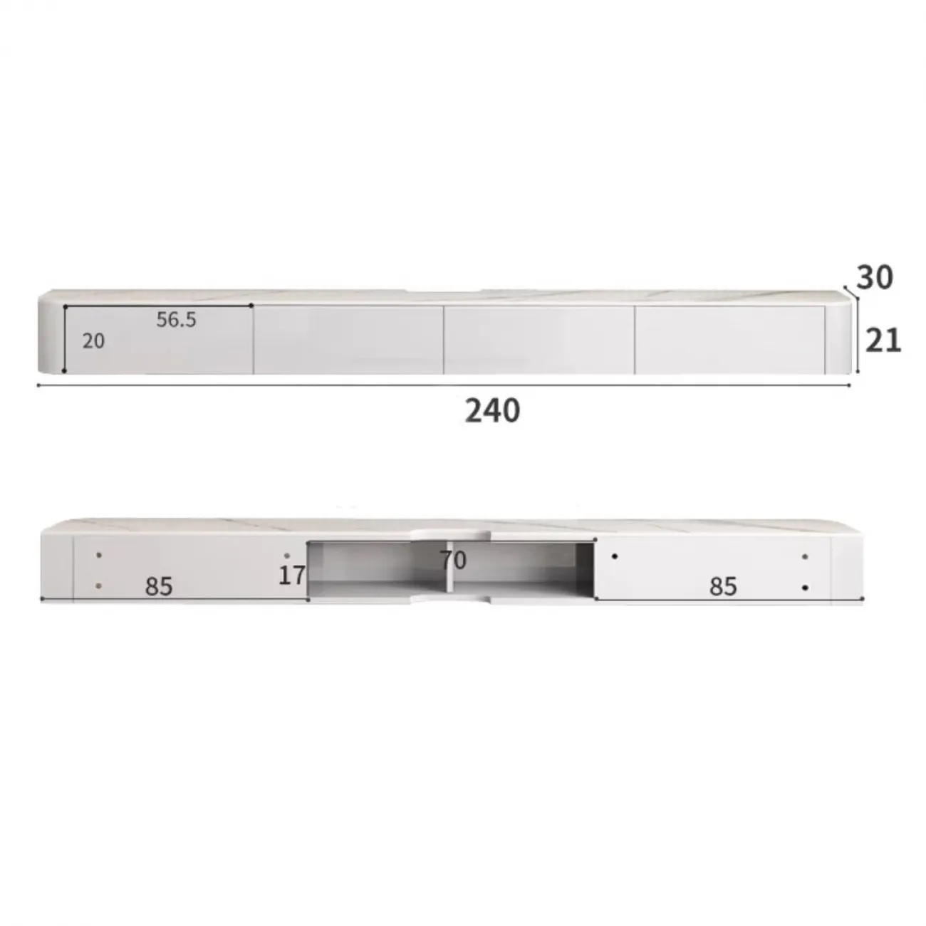 Подвесной ТВ-шкаф из массива дерева LanLan 35910-29