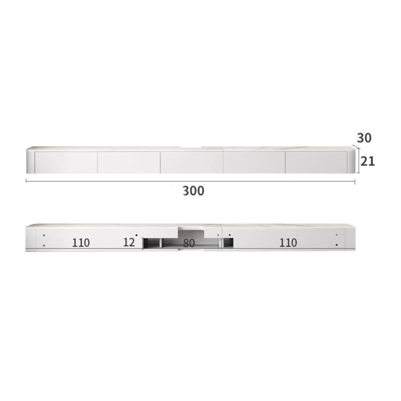 Подвесной ТВ-шкаф из массива дерева LanLan 35910-29