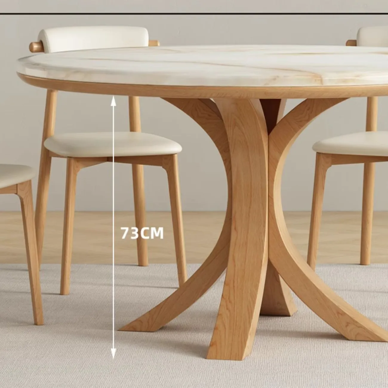 Круглый обеденный стол из цельного дерева LanLan 35911-29