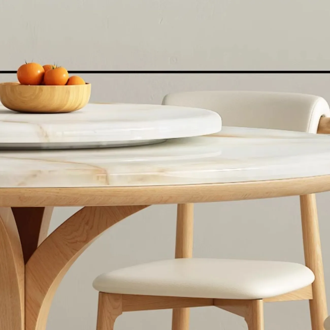 Круглый обеденный стол из цельного дерева LanLan 35911-29