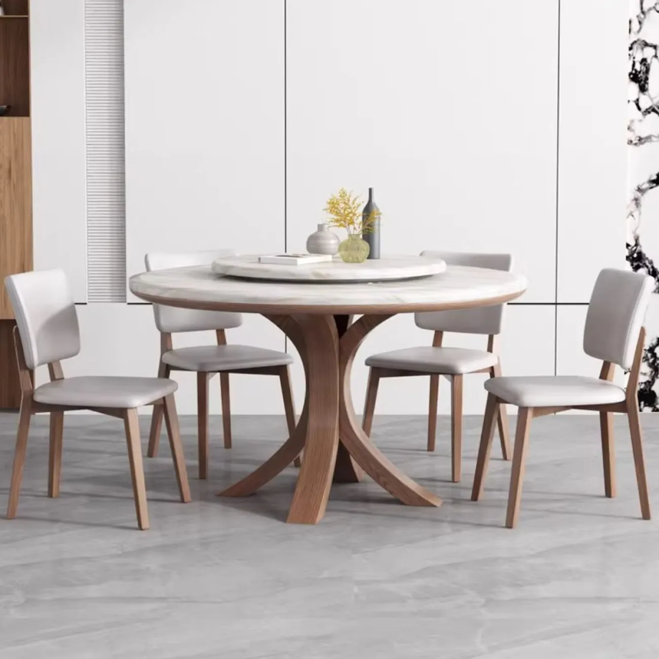 Мраморный круглый обеденный стол LanLan 35912-29