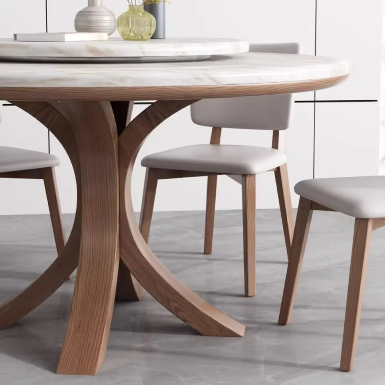 Мраморный круглый обеденный стол LanLan 35912-29