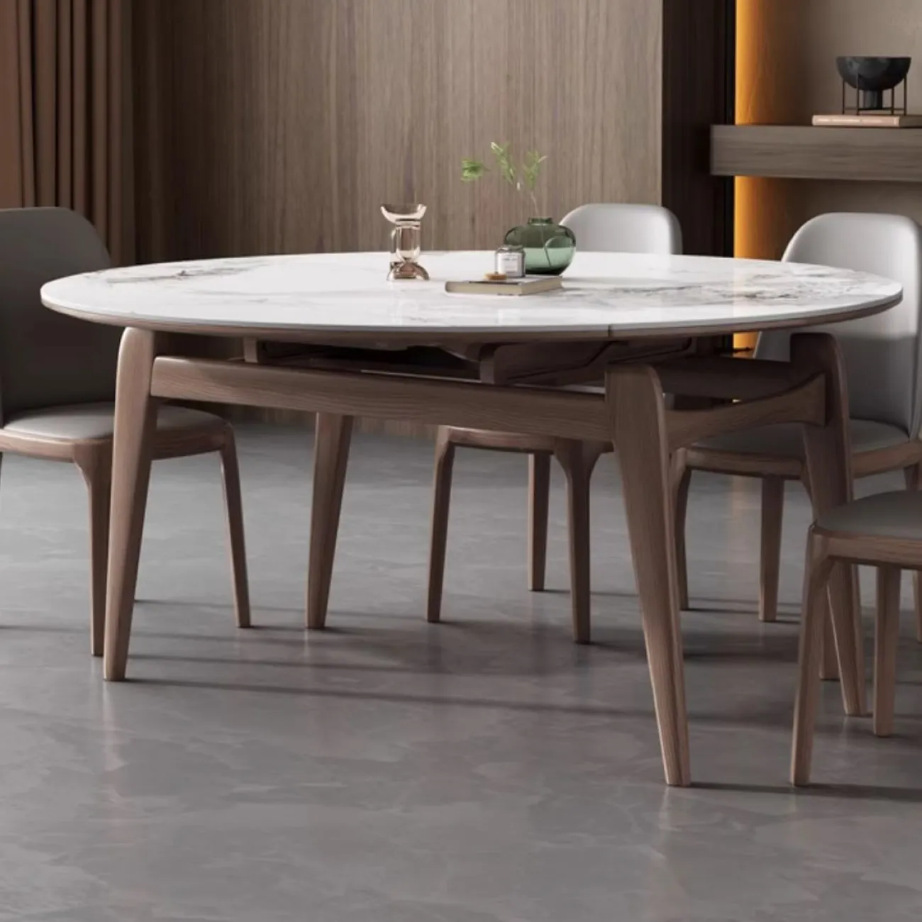 Выдвижной круглый обеденный стол LanLan 35913-29