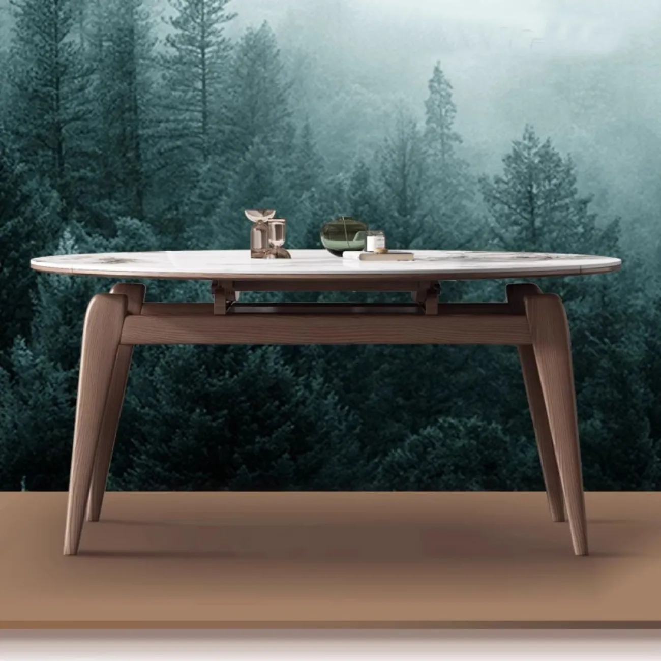 Выдвижной круглый обеденный стол LanLan 35913-29