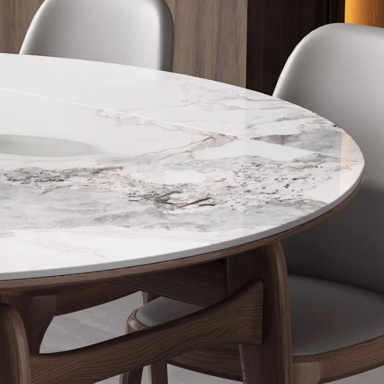 Выдвижной круглый обеденный стол LanLan 35913-29