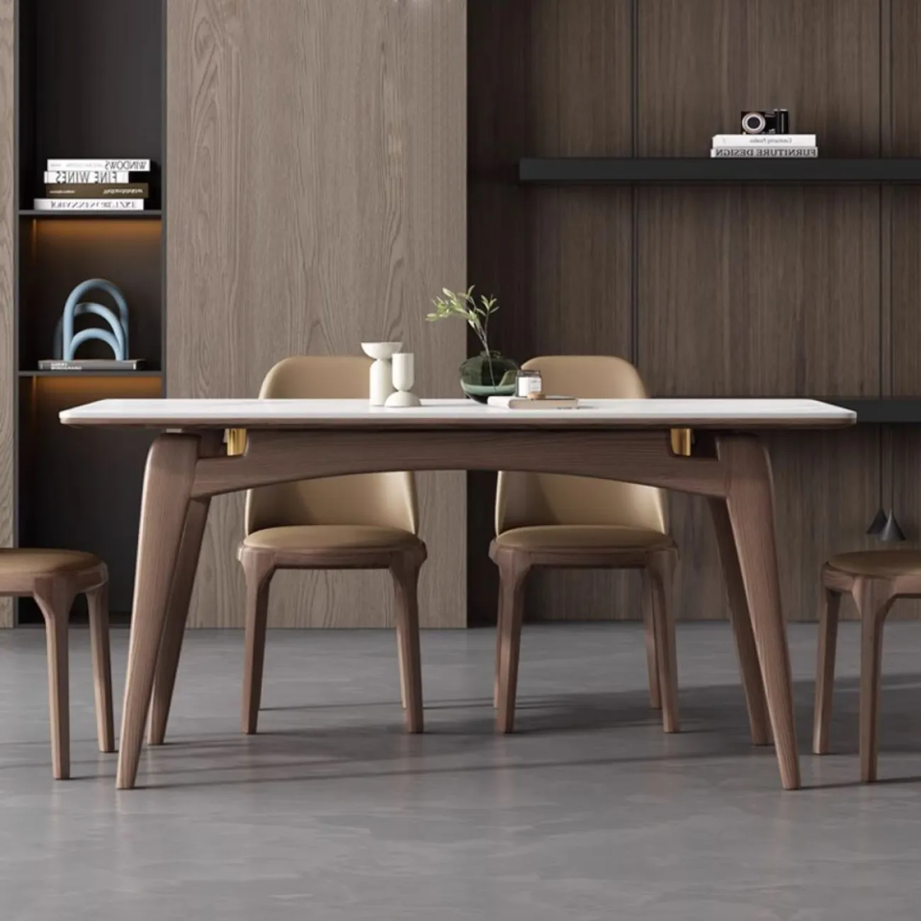 Мраморный прямоугольный обеденный стол LanLan 35914-29 Мраморный прямоугольный обеденный стол LanLan 35914-29