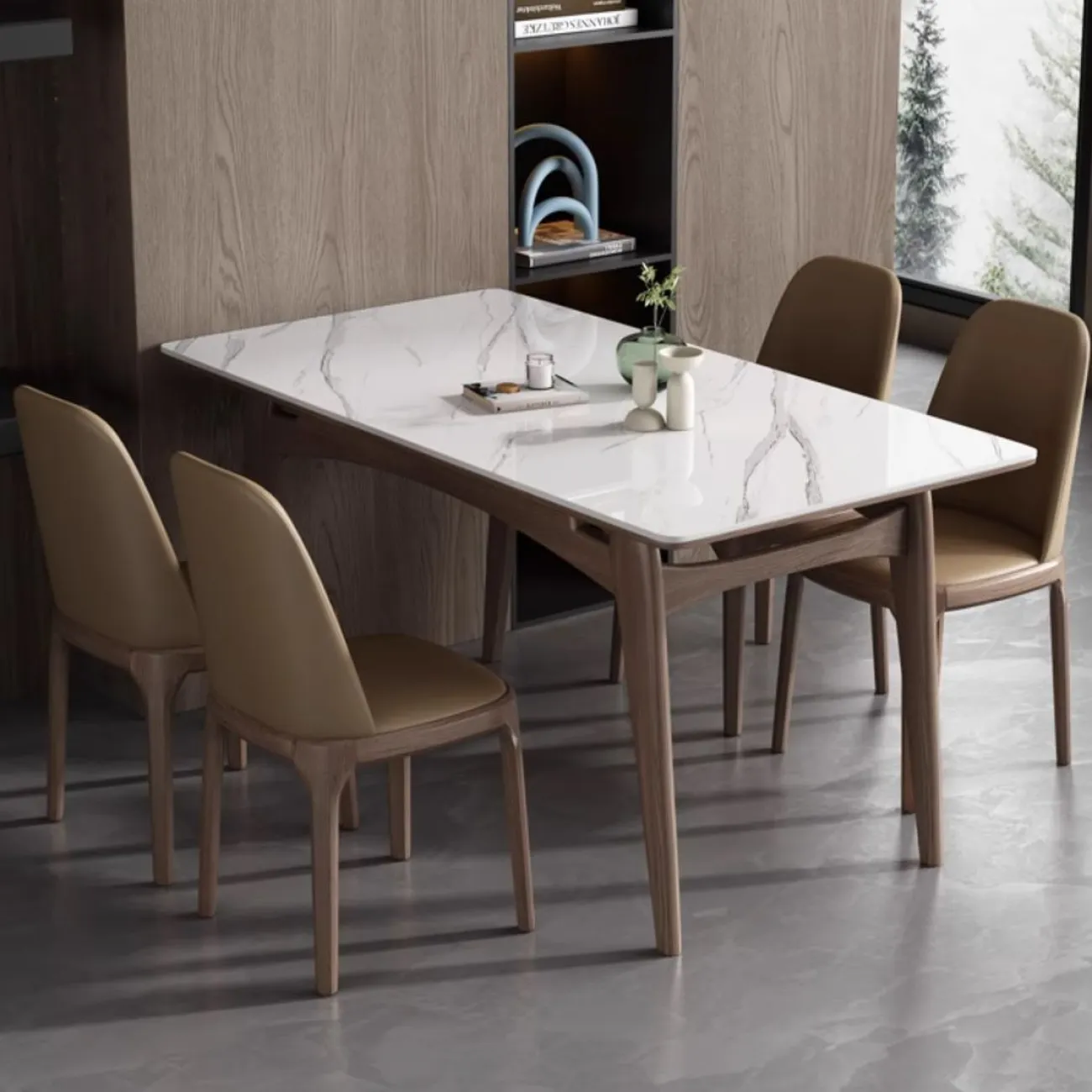 Мраморный прямоугольный обеденный стол LanLan 35914-29 Мраморный прямоугольный обеденный стол LanLan 35914-29