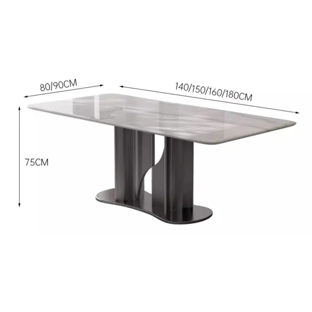 Дизайнерский прямоугольный обеденный стол LanLan 35915-29 Дизайнерский прямоугольный обеденный стол LanLan 35915-29