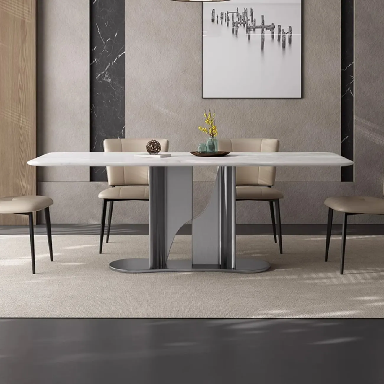 Дизайнерский прямоугольный обеденный стол LanLan 35915-29 Дизайнерский прямоугольный обеденный стол LanLan 35915-29