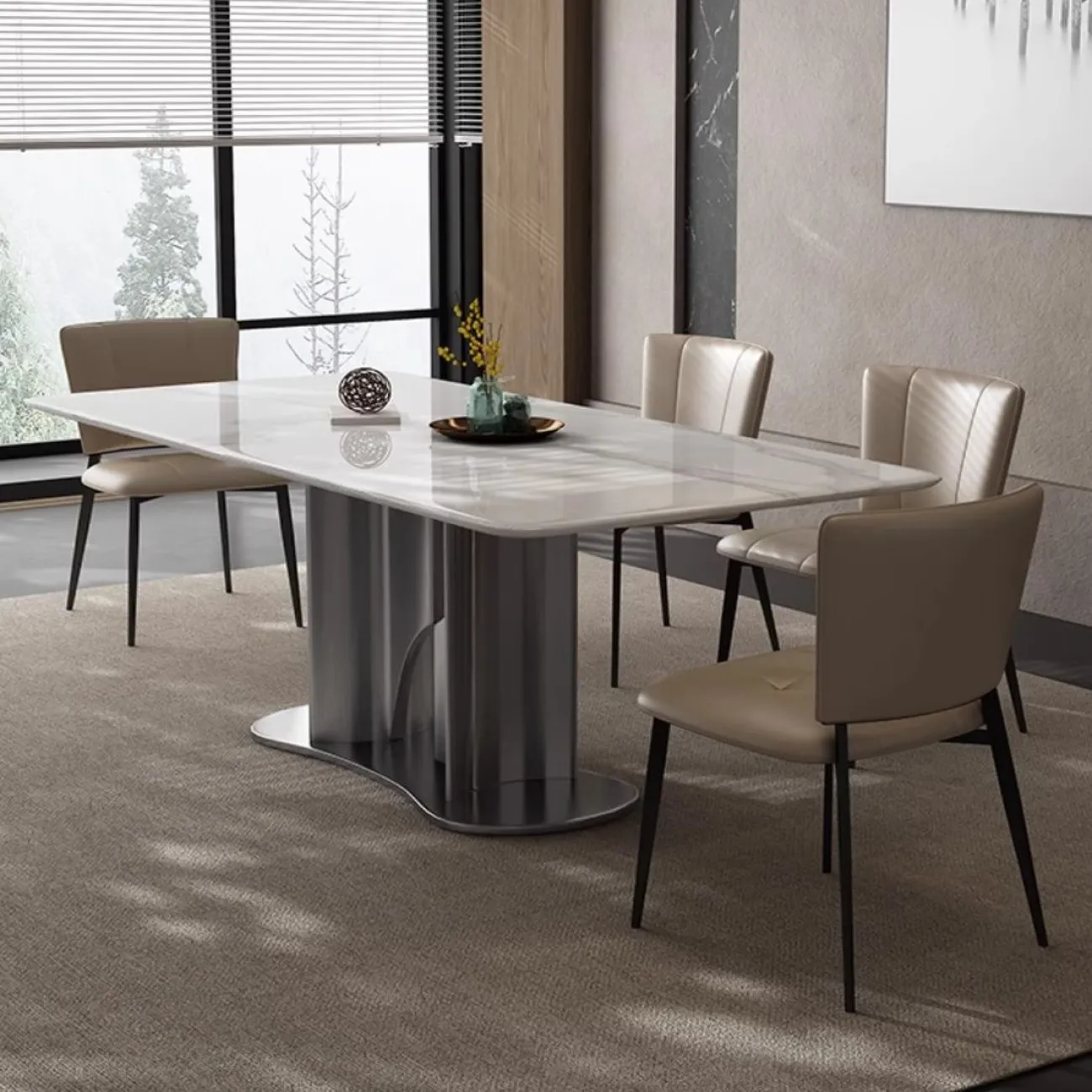 Дизайнерский прямоугольный обеденный стол LanLan 35915-29 Дизайнерский прямоугольный обеденный стол LanLan 35915-29