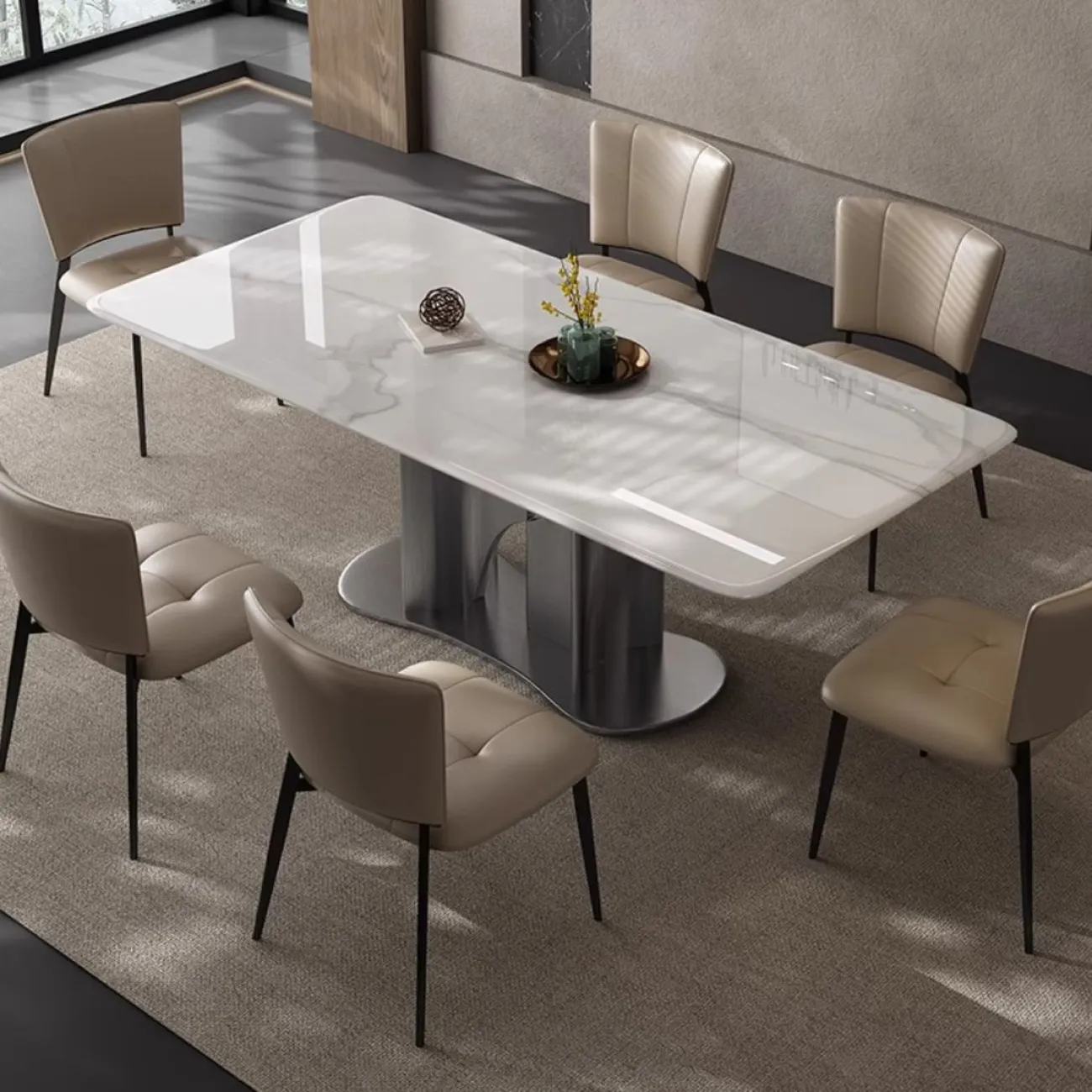 Дизайнерский прямоугольный обеденный стол LanLan 35915-29 Дизайнерский прямоугольный обеденный стол LanLan 35915-29