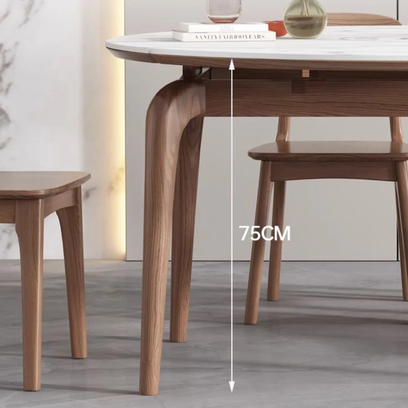 Обеденный стол из натурального камня с индукционной плитой LanLan 35916-29 Обеденный стол из натурального камня с индукционной плитой LanLan 35916-29