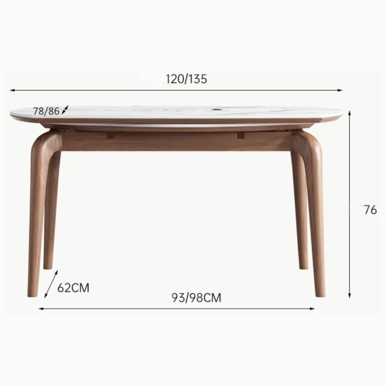 Обеденный стол из натурального камня с индукционной плитой LanLan 35916-29 Обеденный стол из натурального камня с индукционной плитой LanLan 35916-29