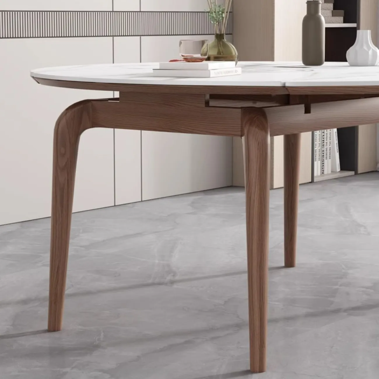 Обеденный стол из натурального камня с индукционной плитой LanLan 35916-29 Обеденный стол из натурального камня с индукционной плитой LanLan 35916-29